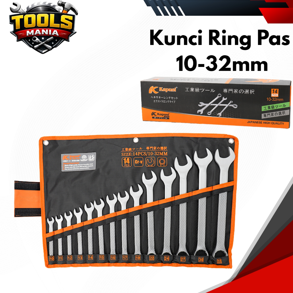 Kapusi Kunci Ring Pas Set 10-32mm Crv K-6158