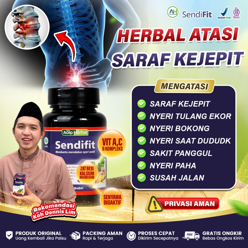 Obat Saraf Kejepit Bokong Sakit Pinggang Nyeri Bokong Sampai Kaki Nyeri Pantat Tetepokan - Sendifit