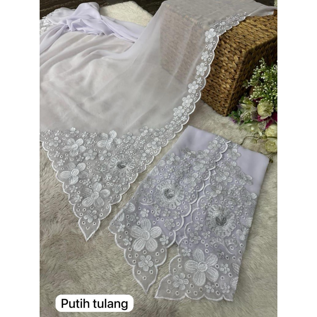 WBK || Kain bordir spesial putih/Kain bordir murah premium