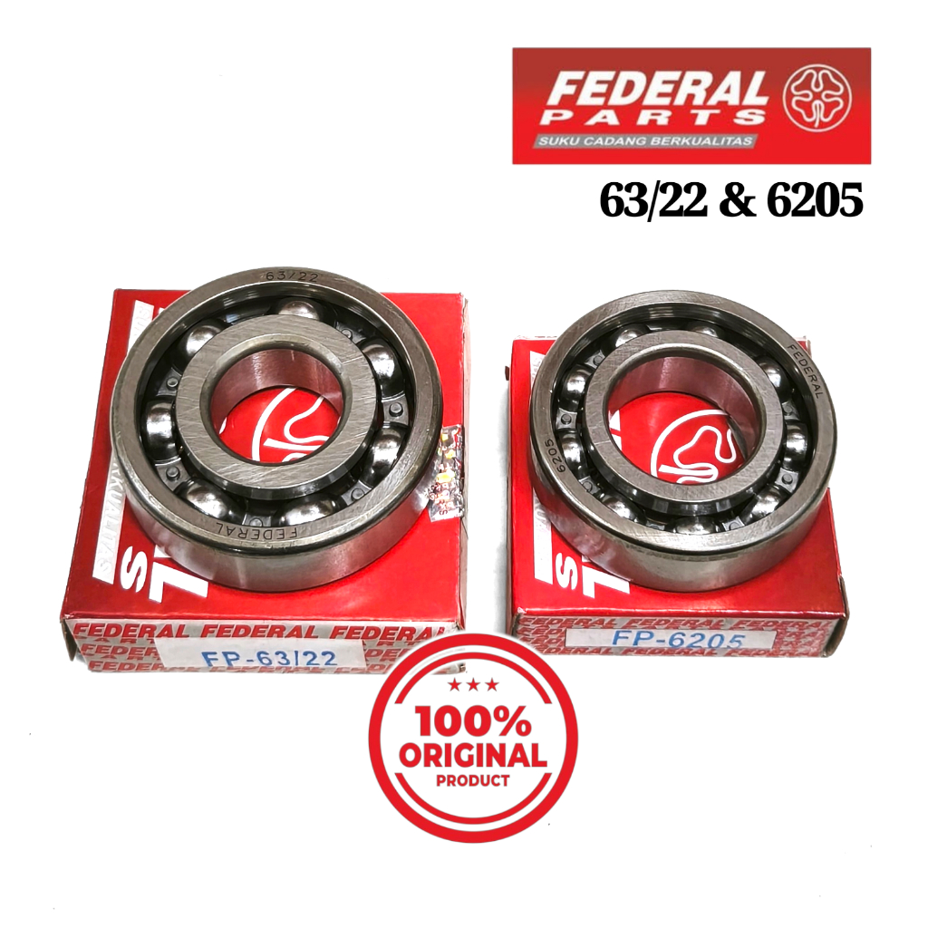 LAHER BEARING KRUK AS NINJA R NINJA RR SEPASANG 63/22 6205 ORI FEDERAL