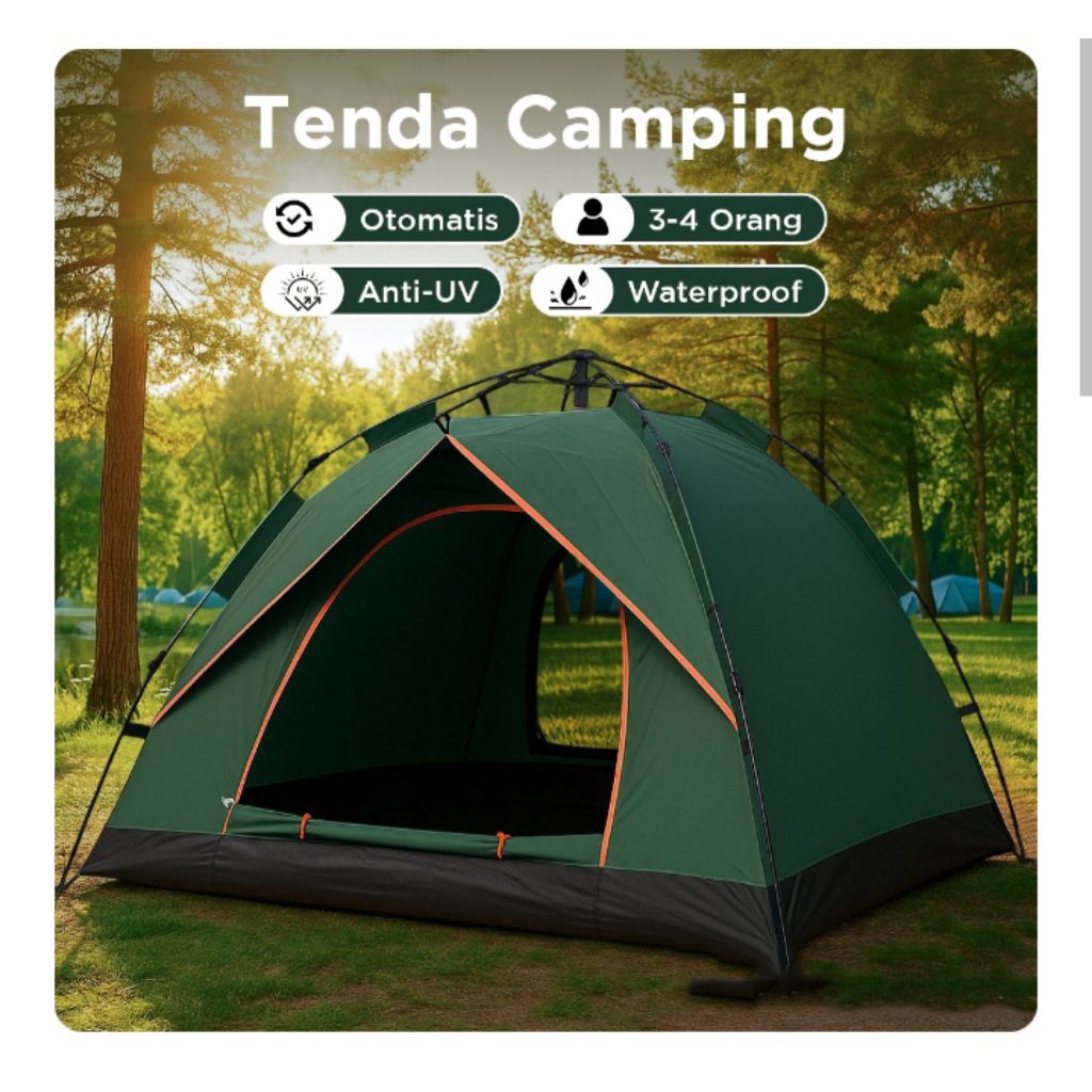 Astagear tenda camping lipat otomatis 3-4 orang / tenda camping / tenda piknik