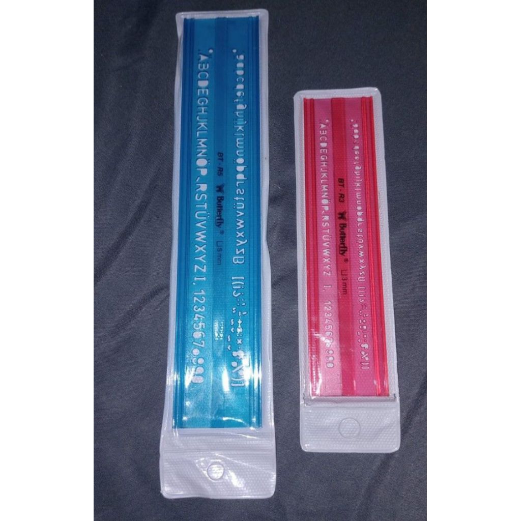 [DAPAT 2] New Penggaris mal huruf 3mm dan 5mm Butterfly untuk gambar teknik/gamtek/arsitek/arsitektu