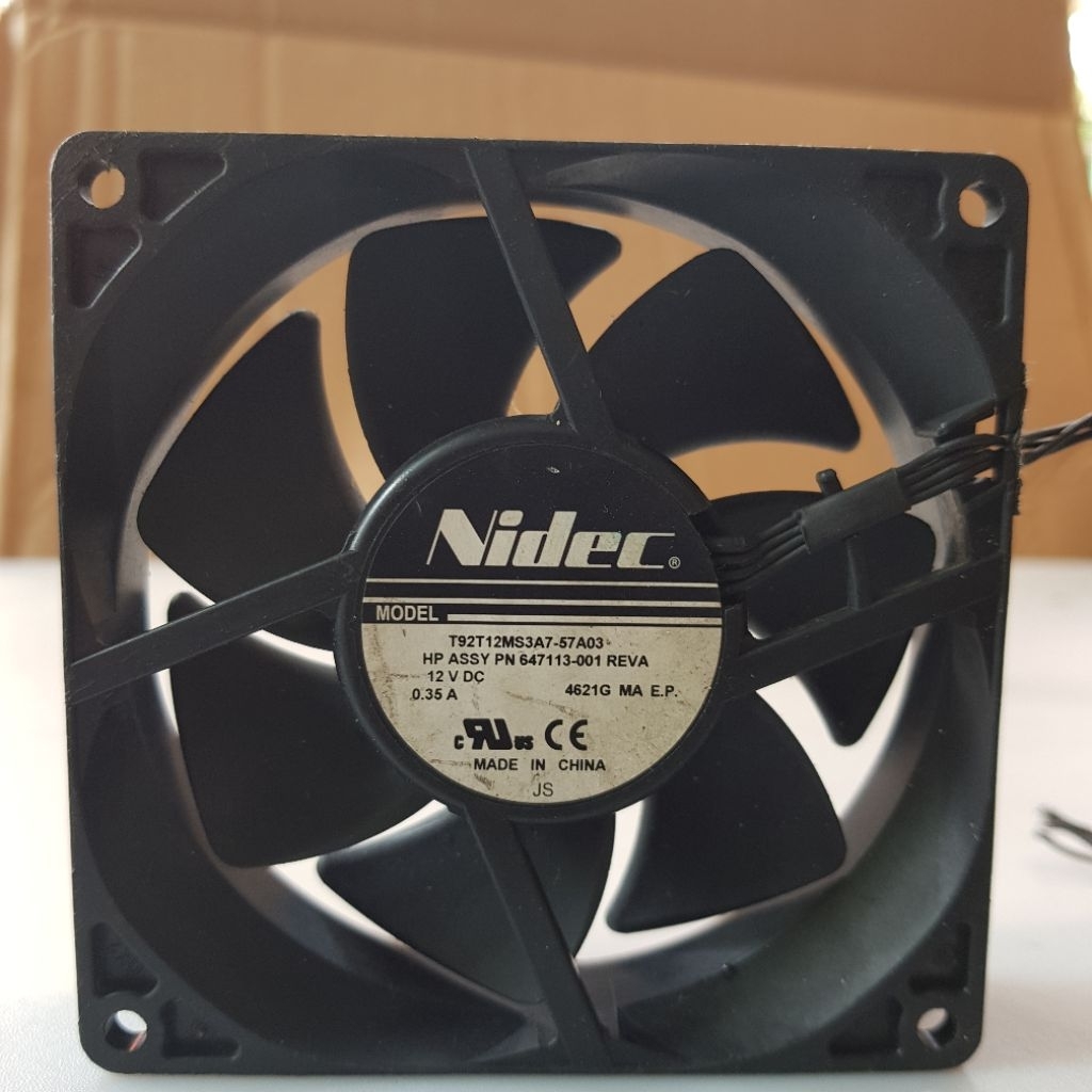Fan kipas Nidec DC 12V-0.35A 9X9Cm 4pin