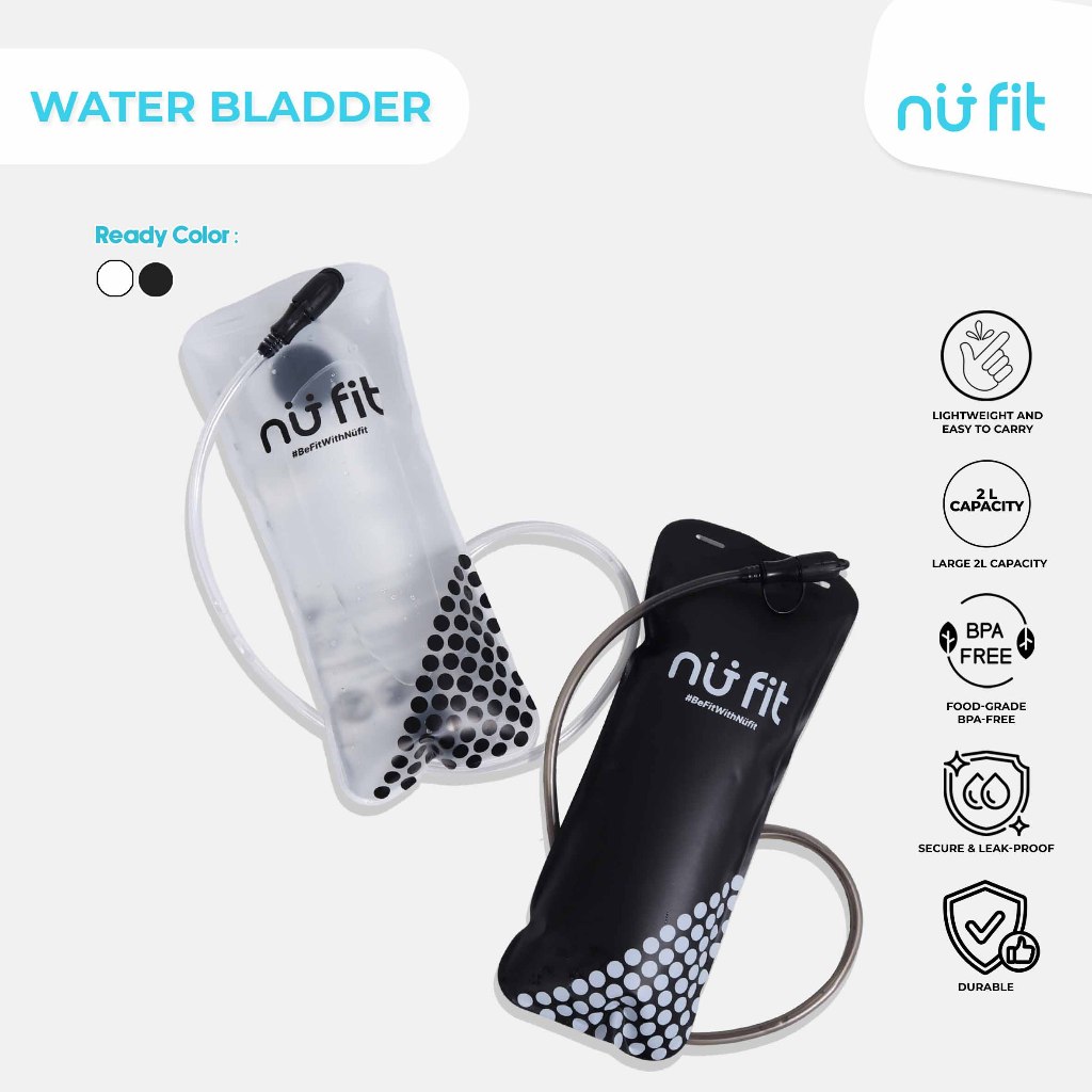 Nu Fit - Kantong Air Minum 2L - Kantong Air Minum Olahraga - Water Bladder - Tempat Air Minum Portab