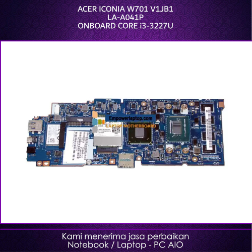Motherboard ACER Iconia W701 Onboard Core i3 Gen3 RAM 4GB V1JB1 LA-A041P 2nd