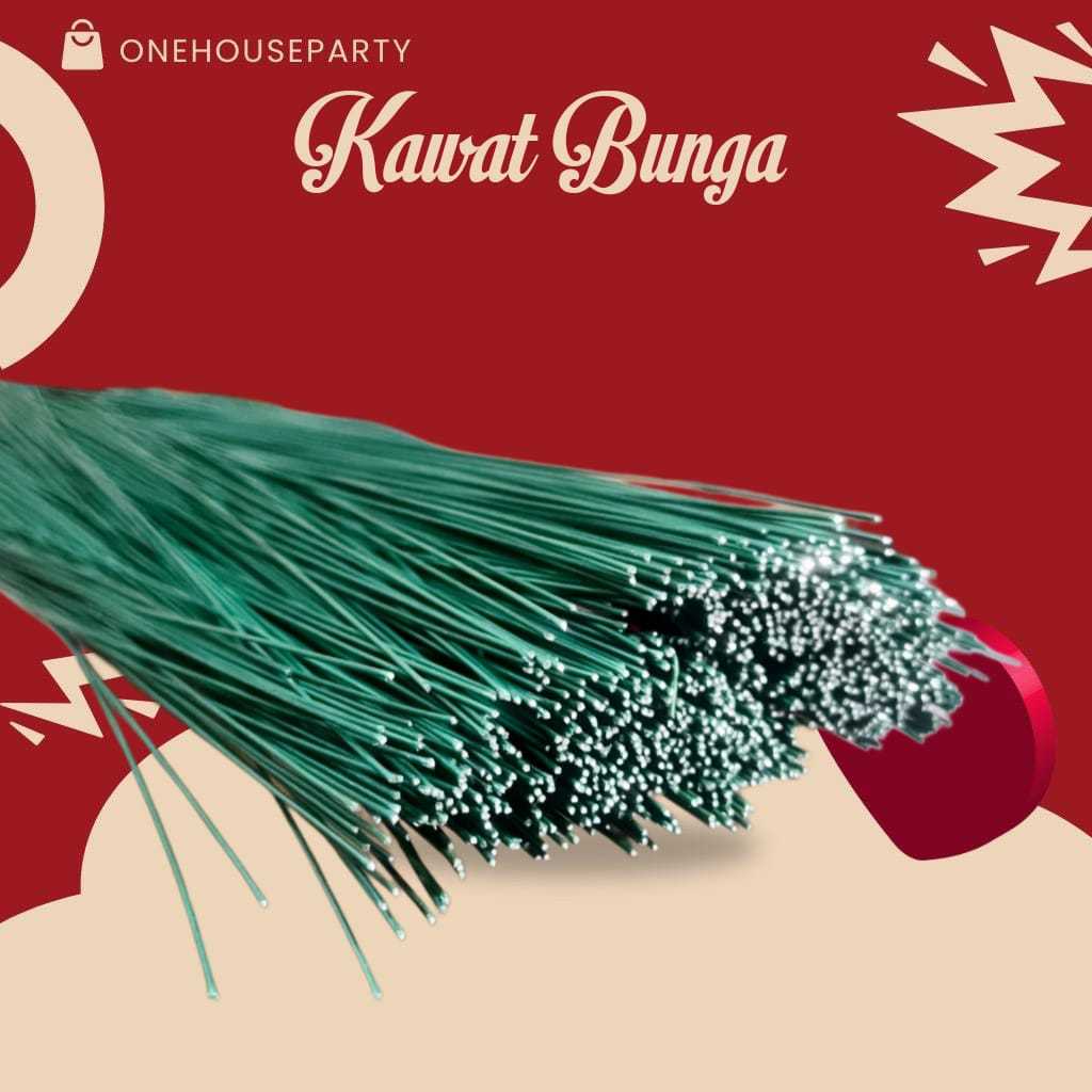 Kawat Bunga per 1 pcs Kawat Tangkai Bunga 40 cm dawai tangkai kawat bunga mati tangkai hijau kawat i