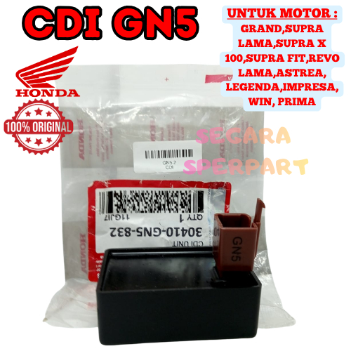CDI KODE-GN5 HONDA ASLI AHM Grand/Astrea/Legenda/Supra X 100 BERKUALITAS ASLI 100% ORIGINAL HONDA .