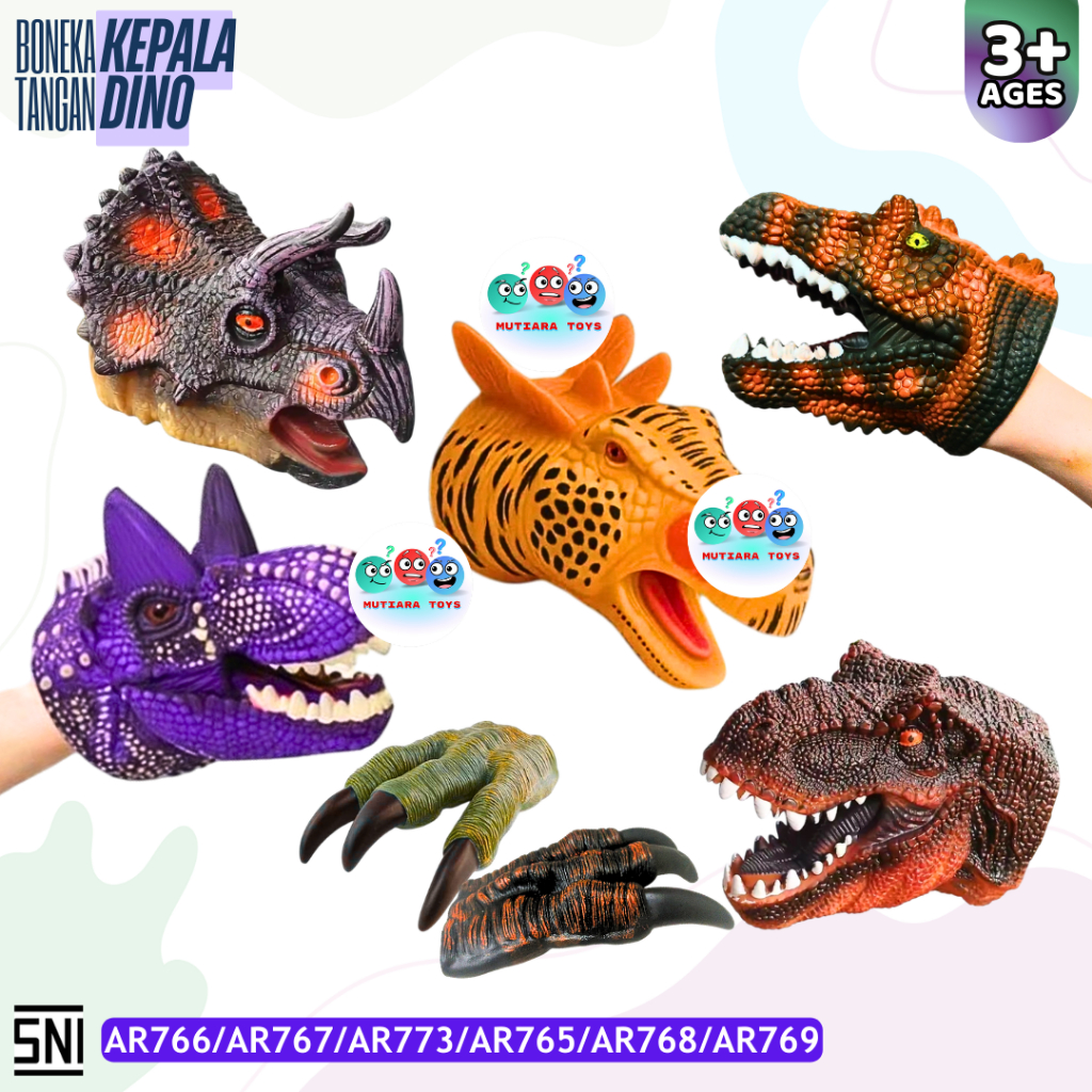 MM Mainan Boneka Tangan Kepala DINO AR766/767