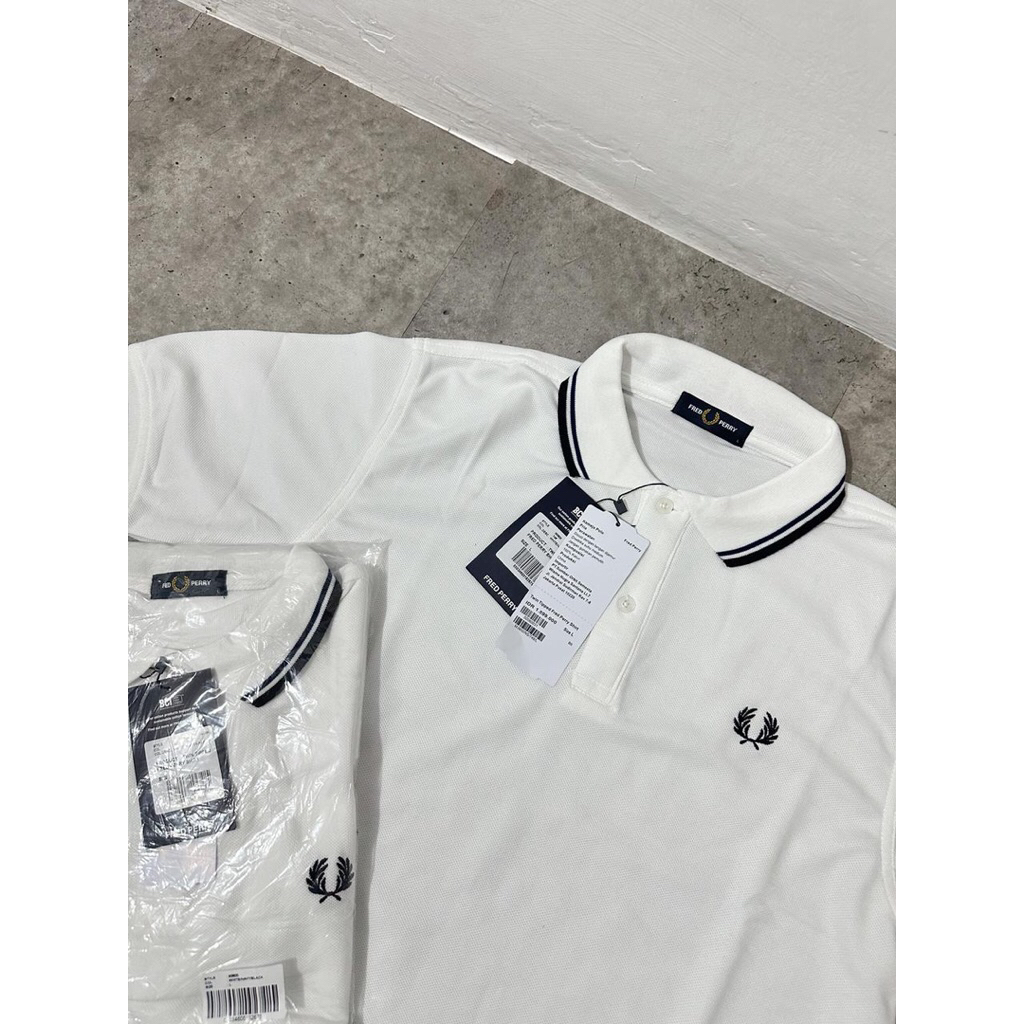 POLO FP PUTIH LIST NAVY