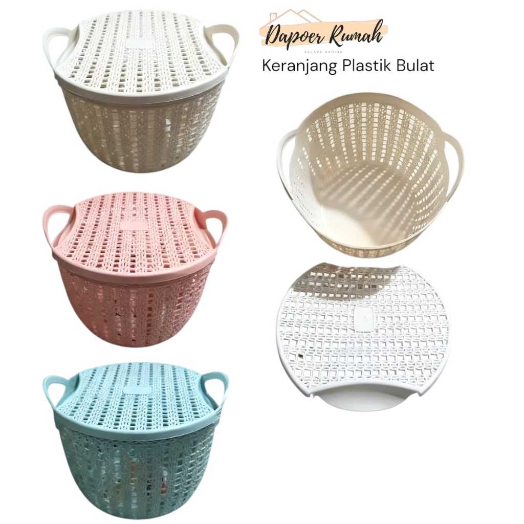 Keranjang Plastik Bulat Serbaguna/Keranjang Bulat Clio Topas