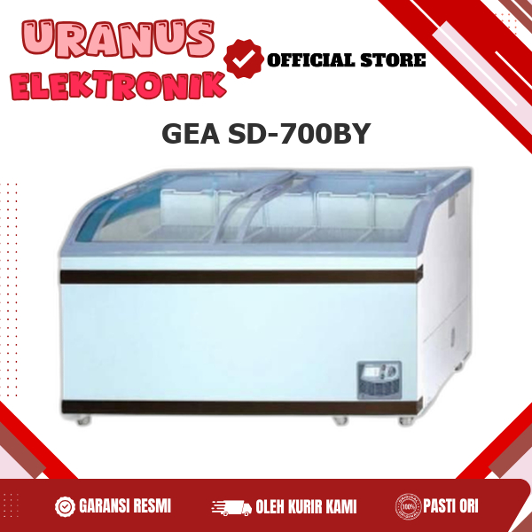 GEA SD-700BY Chest Freezer Box 700 L Sliding Curve Glass Door SD-700BY SD 700 BY