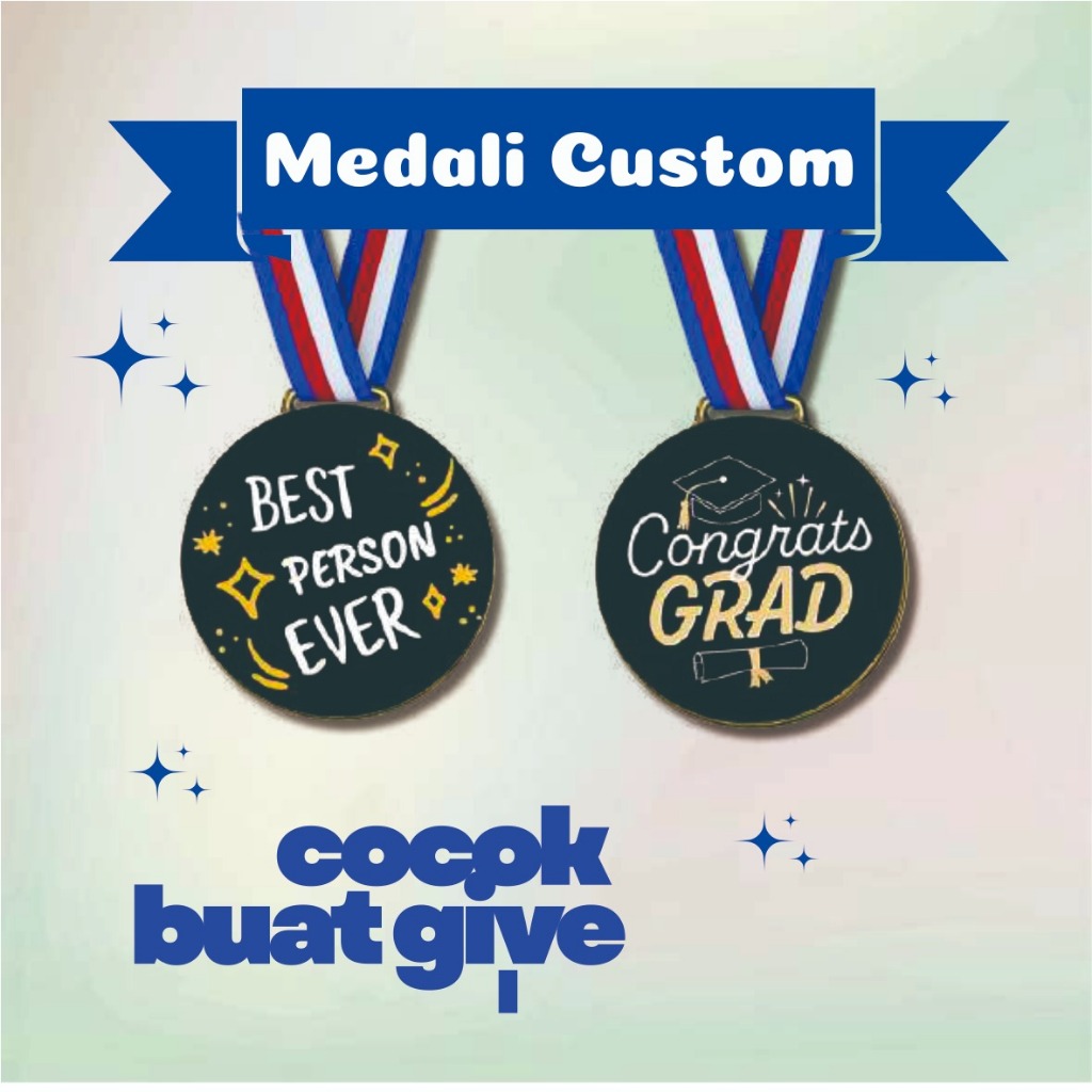 5 PCS MEDALI CUSTOM | MEDALI WISUDA | MEDALI HARI GURU | MEDALI BEST TEACHER | MEDALI HARI IBU