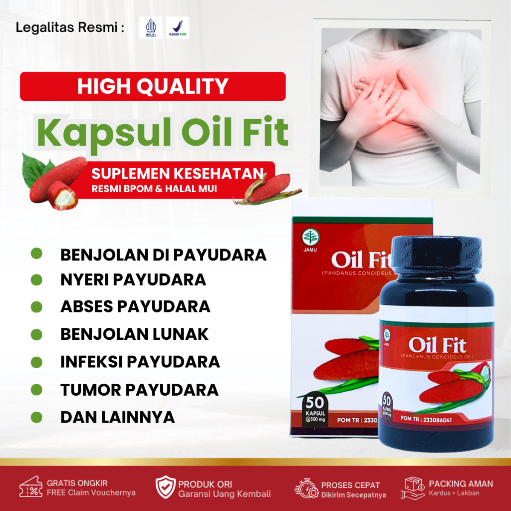 Oil Fit Obat Sakit Payudara, Benjolan Payudara, Payudara Besar Sebelah, Payudara Bengkak, Abses Payu