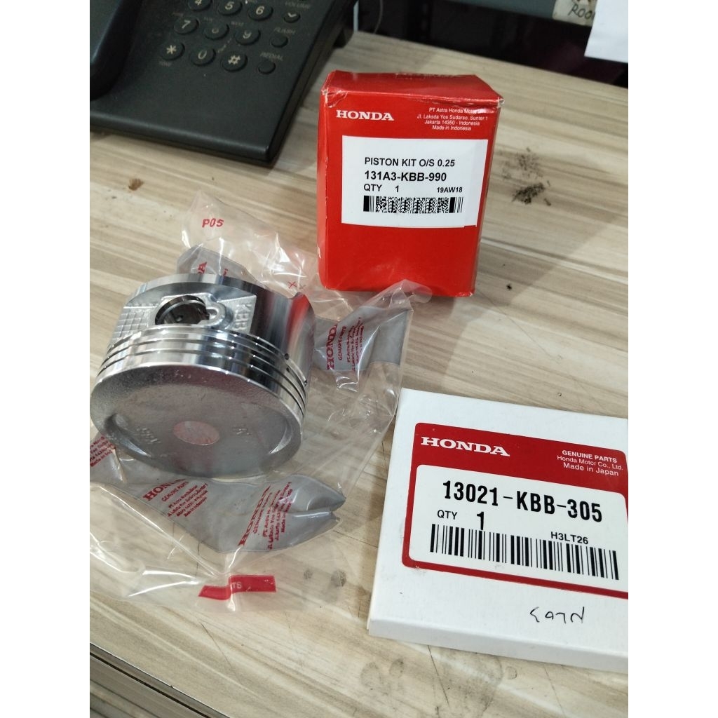 seher piston dan ring seher tiger tiger revo ov.25 ori ahm