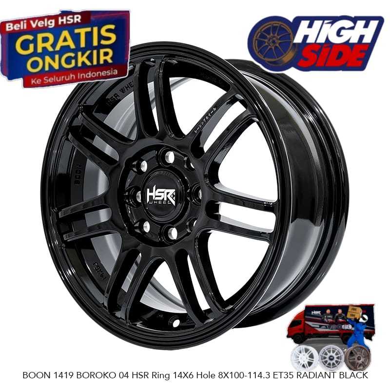 Velg Mobil Ring14 HSR Boon Untuk Brio Agya Ayla