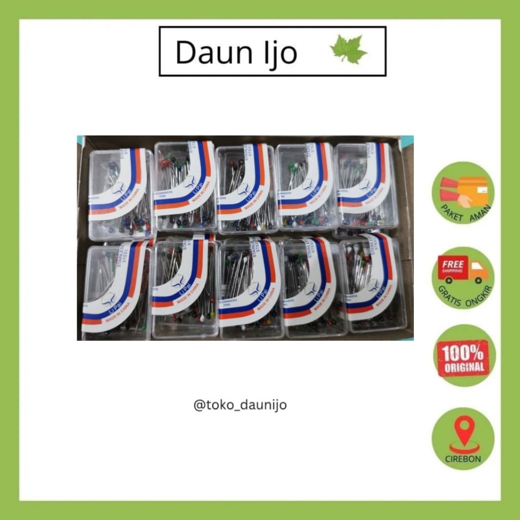 Jarum Pentul kotak Kecil 1 Dus 20 set