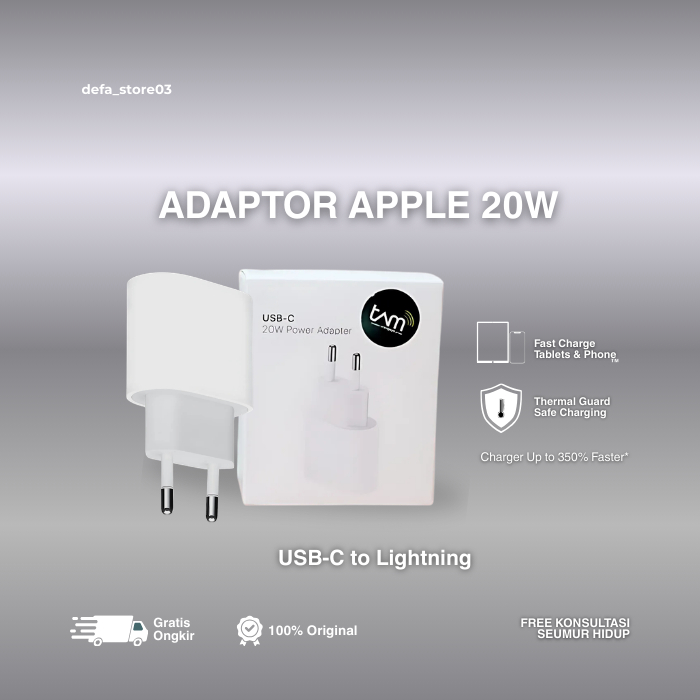 Adaptor Ori Iphone Resmi Batok Iphone Resmi Tam