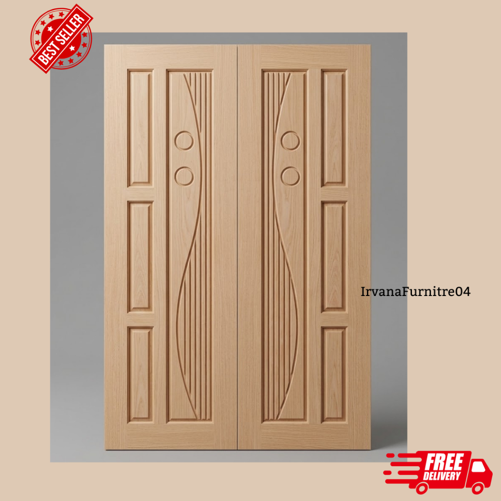 ready stok pintu kuputarung pintu utama kayu mahoni