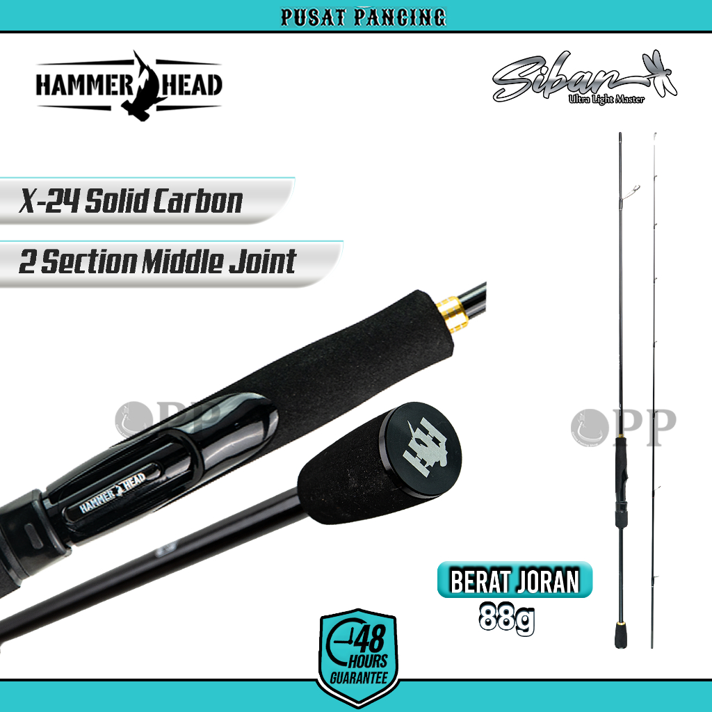 HAMMER HEAD Joran Pancing Spinning SIBAR Ultra Light Master S662UL S702UL X24 Solid Carbon EVA Handl