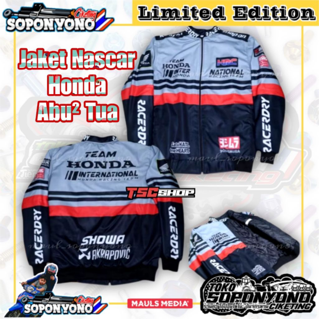 +¥¤£ {TERMURAH}| JAKET NASCAR HONDA HRC ABU TUA