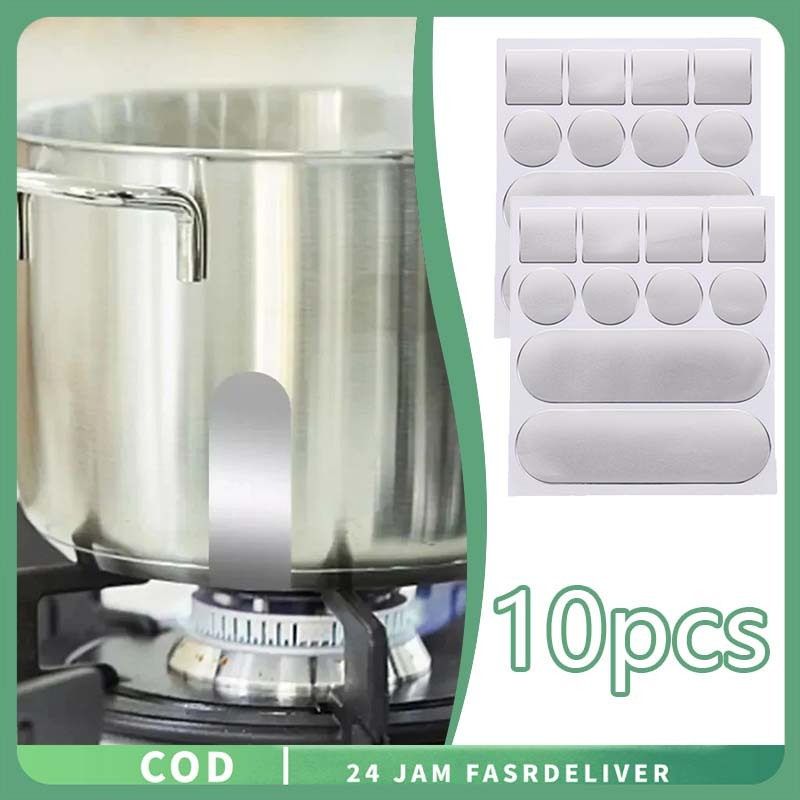 10pcs Tempelan Panci Bocor Tahan Panas Tahan Panas Lem Tambal Panci Tahan Air Tembelan Panci Anti Bo
