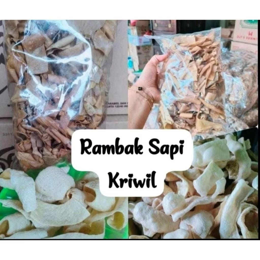 (1pc)RAMBAK SAPI KRIWIL/RAMBAK KULIT SAPi 500GR /CEMILAN LEBARAN