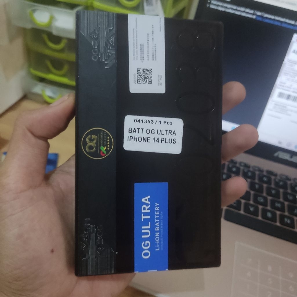 Baterai Iphone 14 Plus OG Ultra Diagnosic ( Tanpa Notif Bekas Ganti Baterai ) Double Power Double 2i