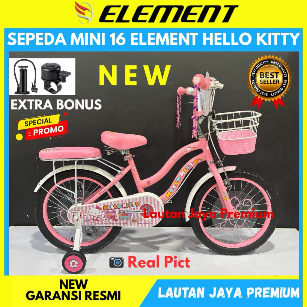 Sepeda Anak 16 Mini Element Hello Kitty New