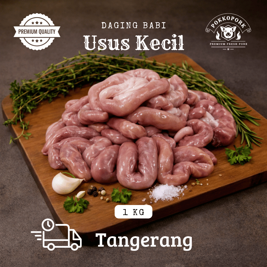 Daging Usus Babi Kecil Vacuum Frozen Fresh Premium 1 kg Rica Goreng Sate Sup Kecap | Pokkopork