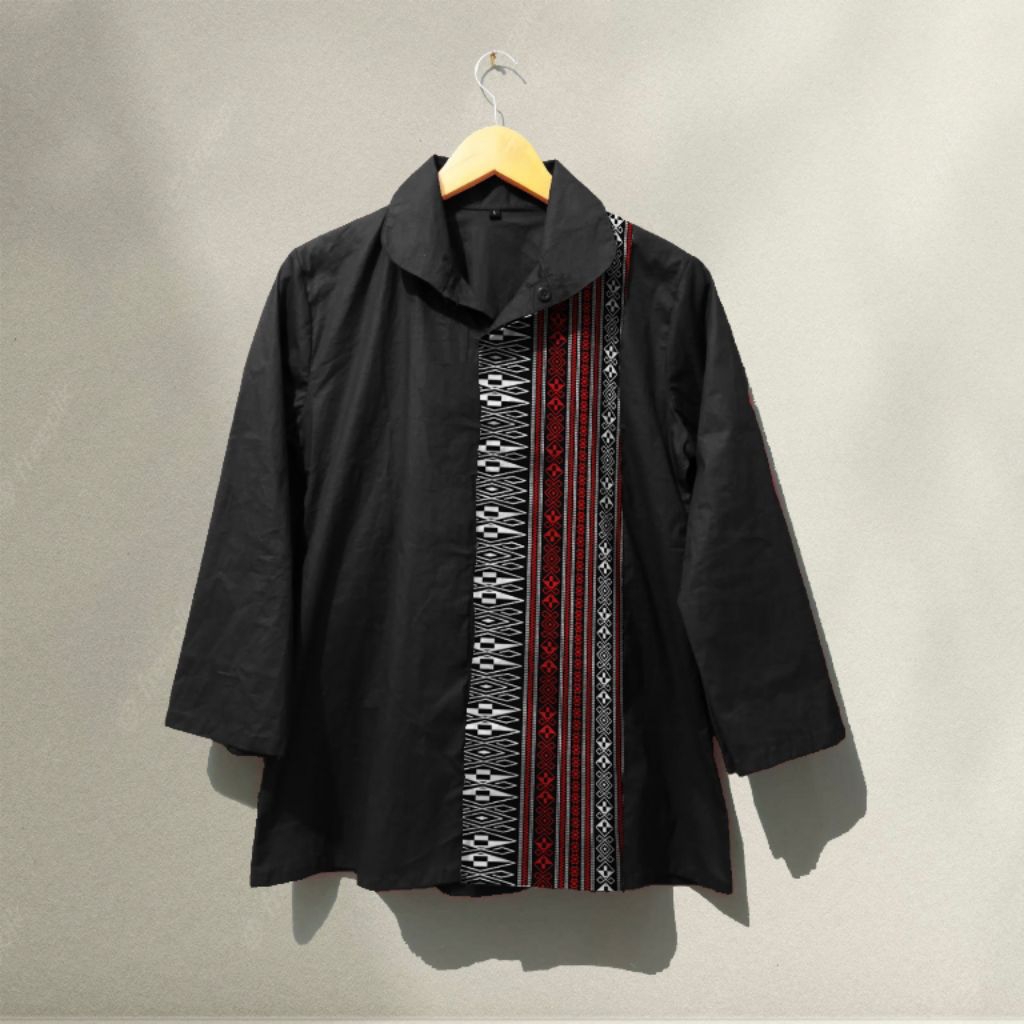 Angela Batik Batak | Blouse Batik Batak Wanita | Kemeja Batik Etnik Wanita Motif Ulos Pucca BP1