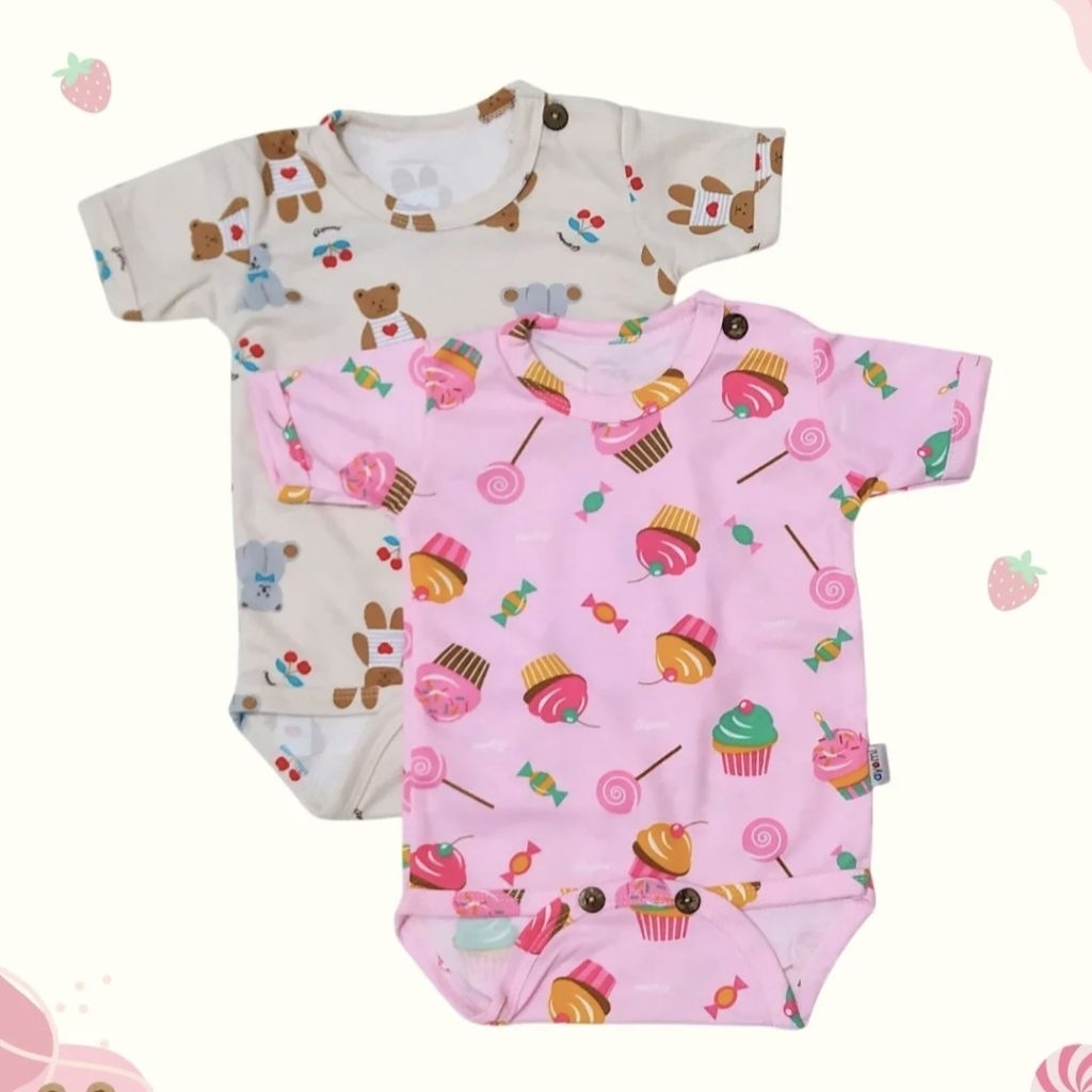 Ayomi Baju Anak Overall Pendek - Baju Bayi Newborn