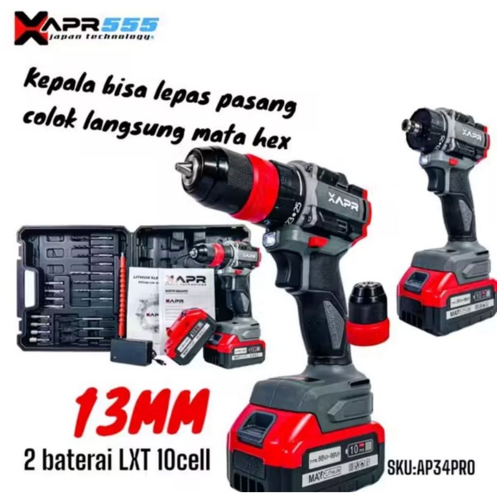 CANGGIH APR AP34PRO MESIN BOR BETON APR AP34PRO 88V 10MM IMPACT DRIVER 88V