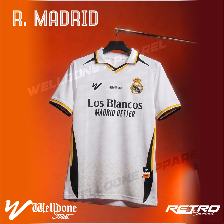 WELLDONE  JERSEY RETRO REAL MADRID / JERSEY BOLA / JERSEY SUPPORTER /JERSEY VINTAGE / JERSY CLASSIC 