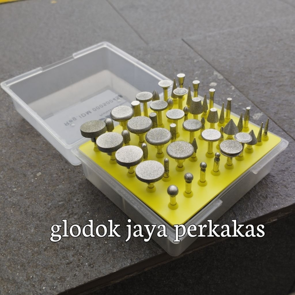 set mata bor ukir intan tuner 50 pcs/mata bor ukir intan ,Kaca,batu,Baja dll