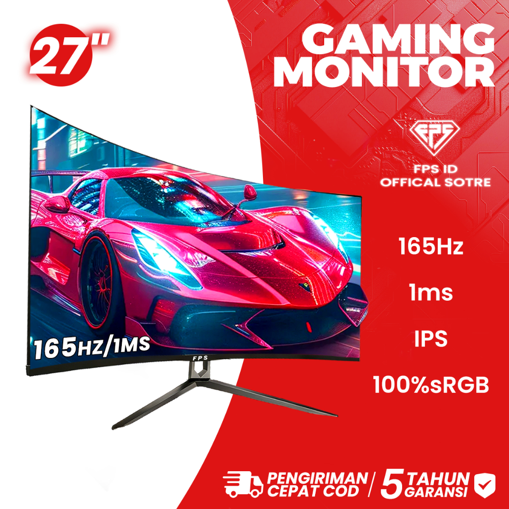 Monitor 27 inch 165hz Curved monitor IPS 24 inch Office PC Monitor Gaming Monitor Built-in speakers