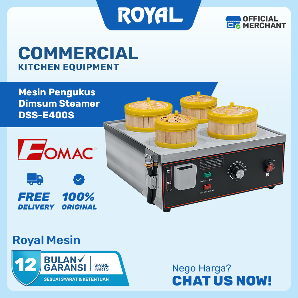 Mesin Pengukus Dimsum Dumpling / Dimsum Steamer DSS-E400S FOMAC