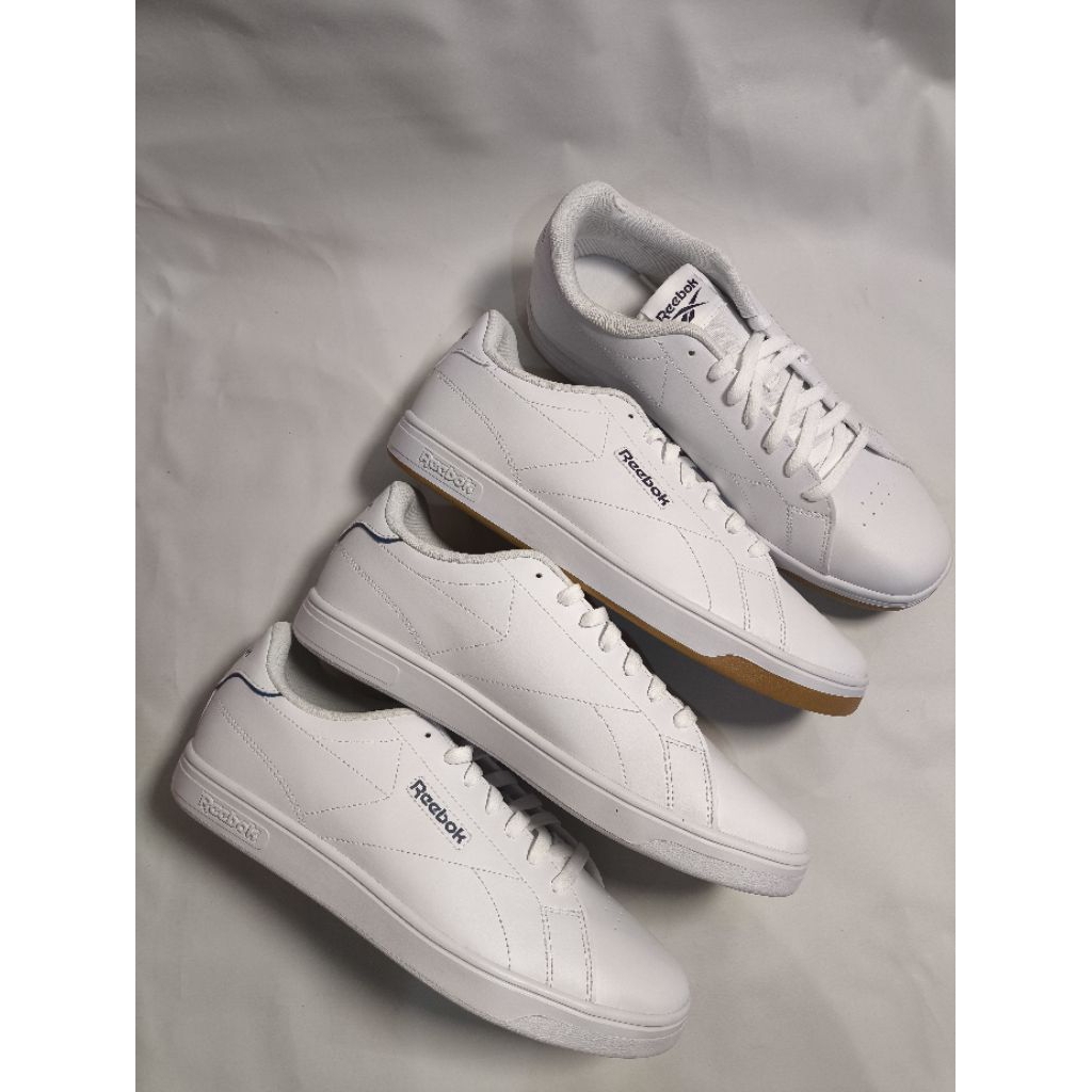 Sepatu Sneakers Pria Reebok Court Clean White Navy / White Gum