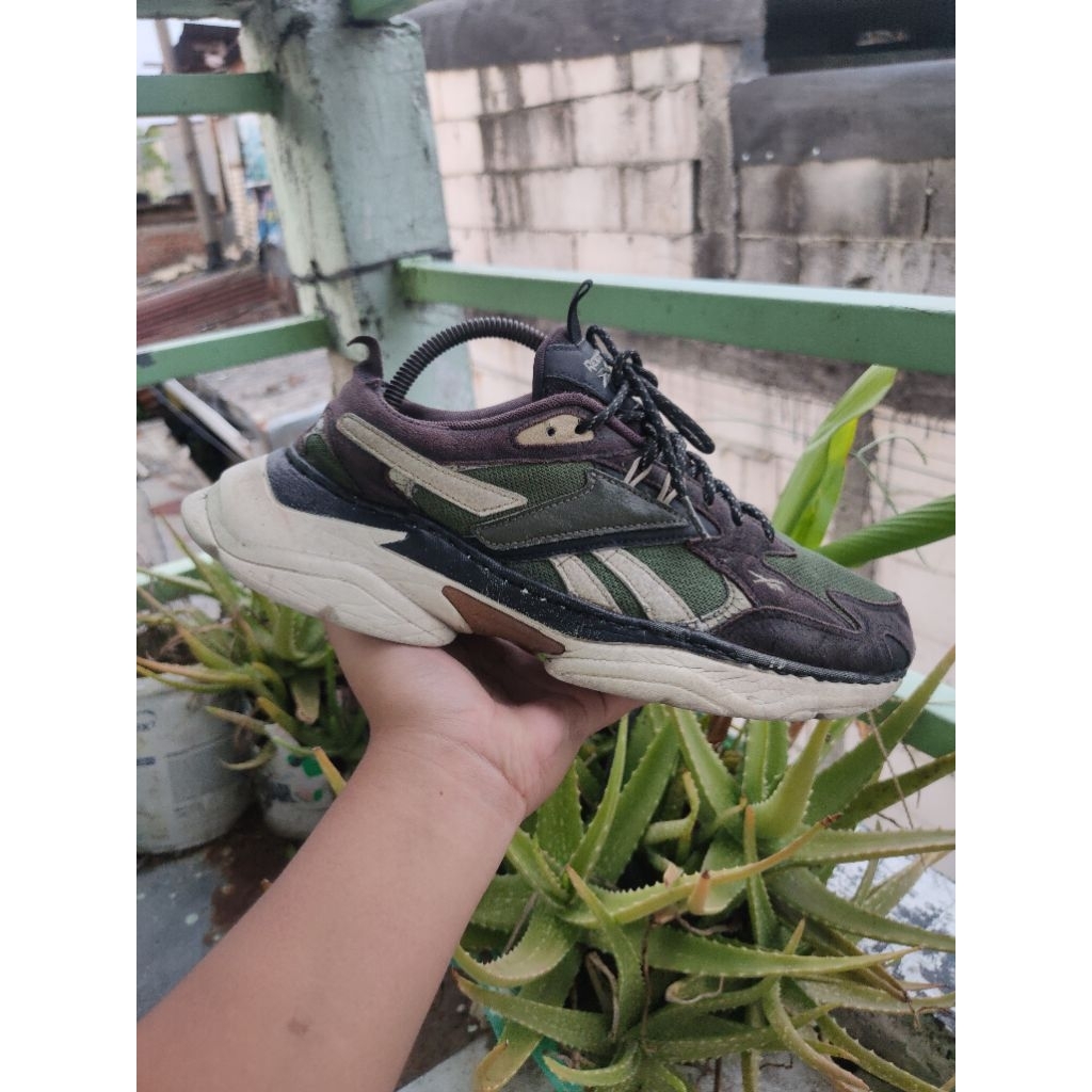 Reebok Royal Bridge 4 Black Green Original Sport Sneakers Size 41