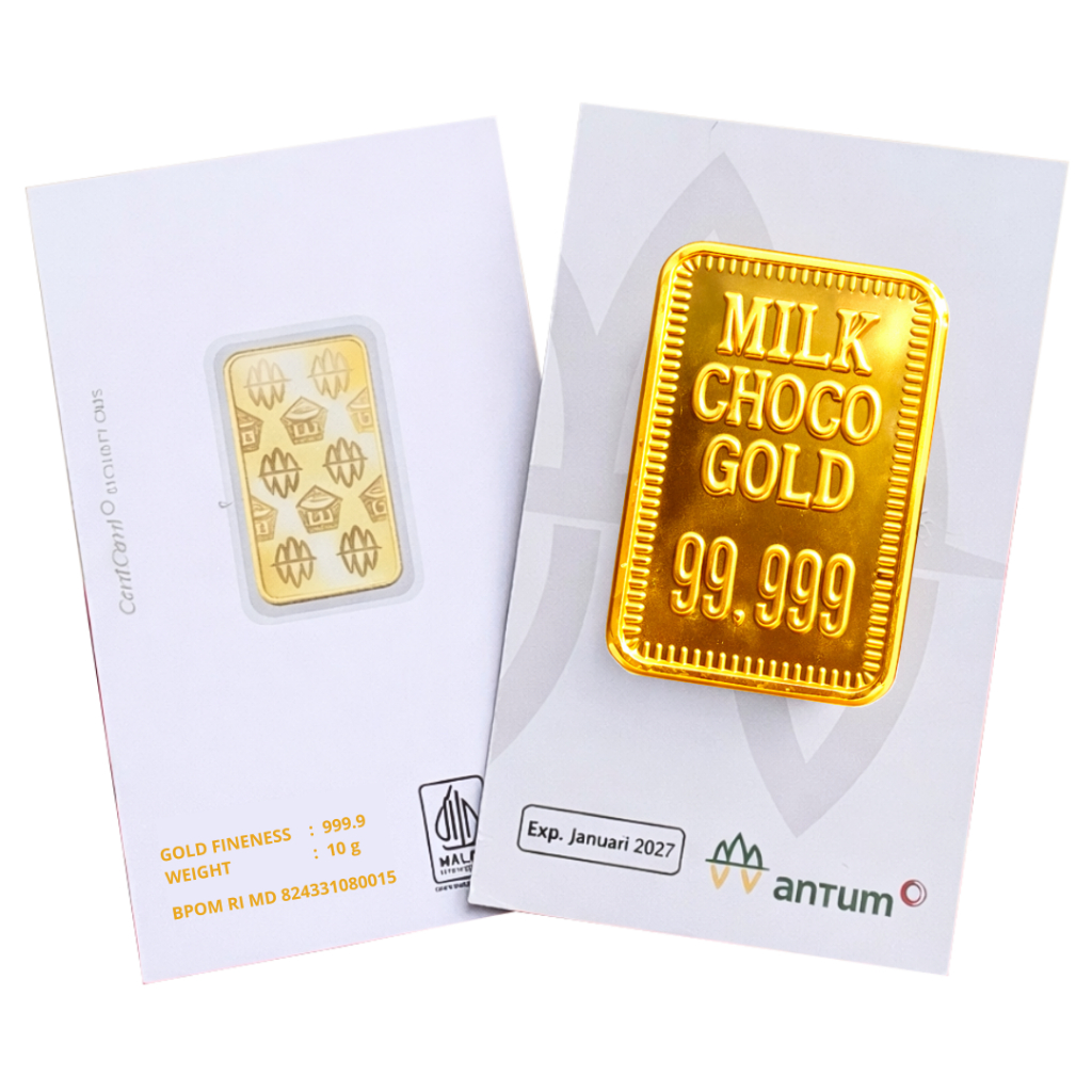 Coklat Emas Antum Mini Bar - Gift THR 10pcs (Bukan Emas)