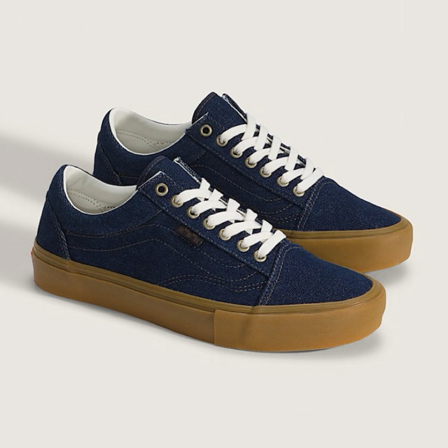 Vans Skate Oldskool Shoes - Denim Blue/Gum