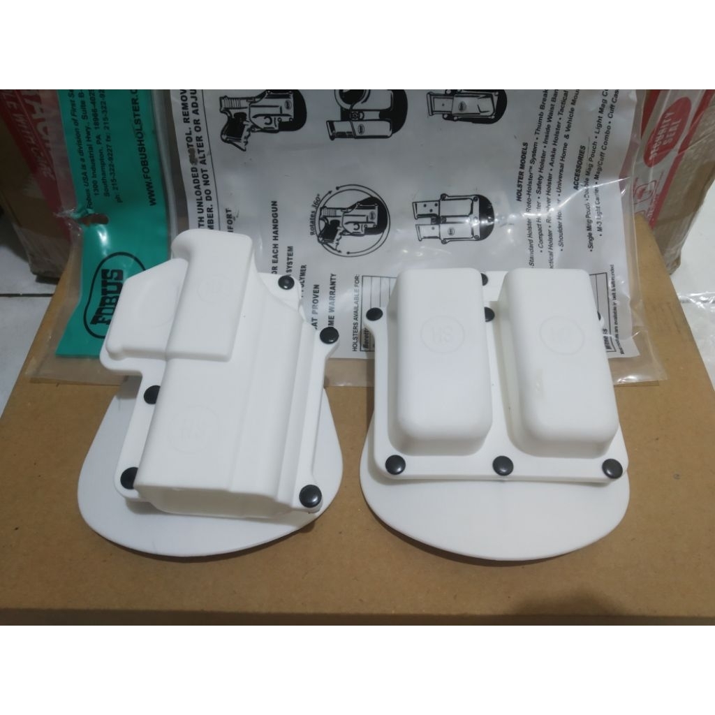 Sarung Holster HS Putih wadah pistol 1 set