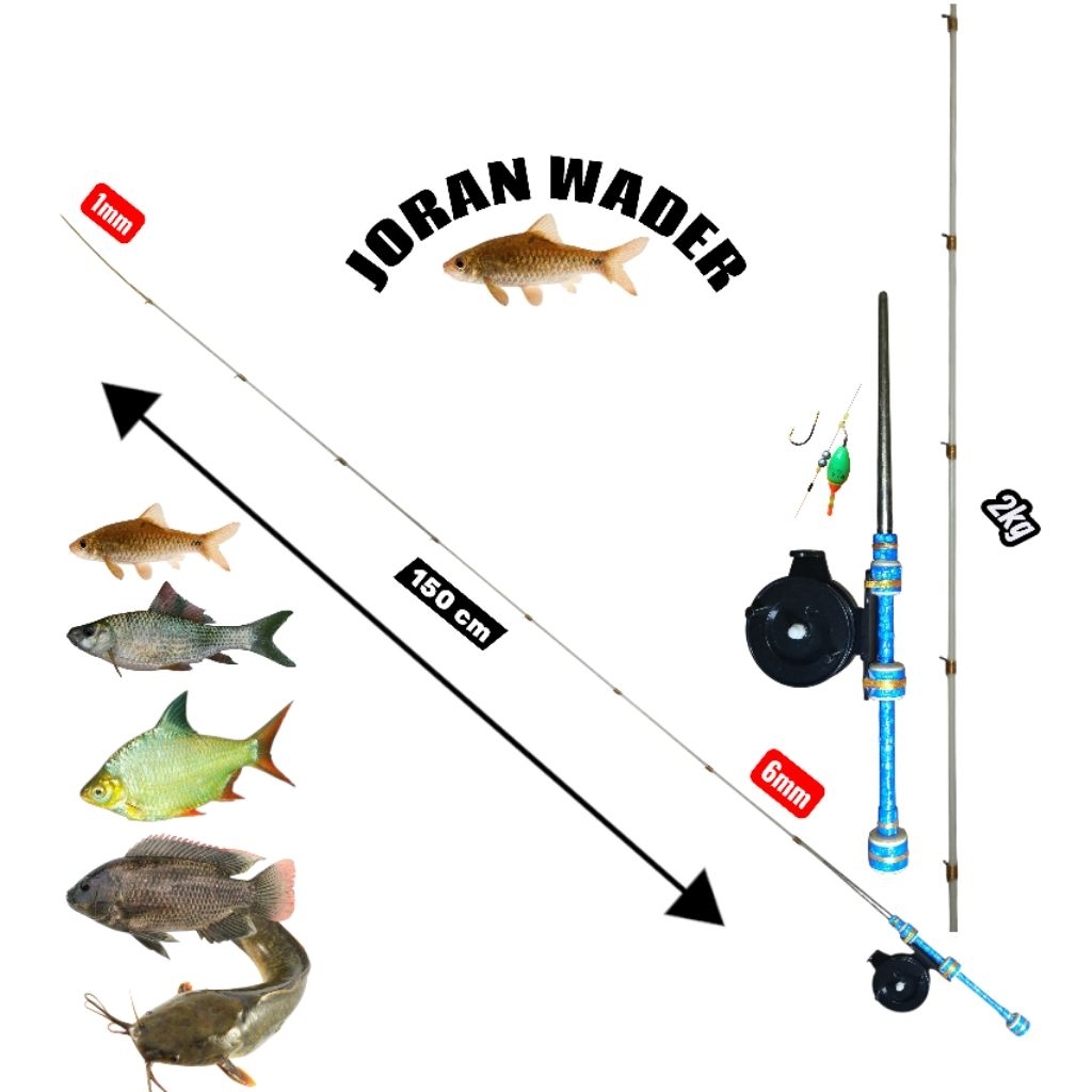 JORAN WADER 150 CM KUAT DAN LENTUR PAKET KUMPILIT