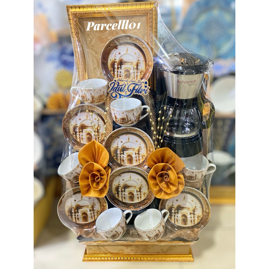 parcel tea set/parcel cangkir/parcel piring tatakan/parcel natal/hampers natal/parcel teko/parcel na