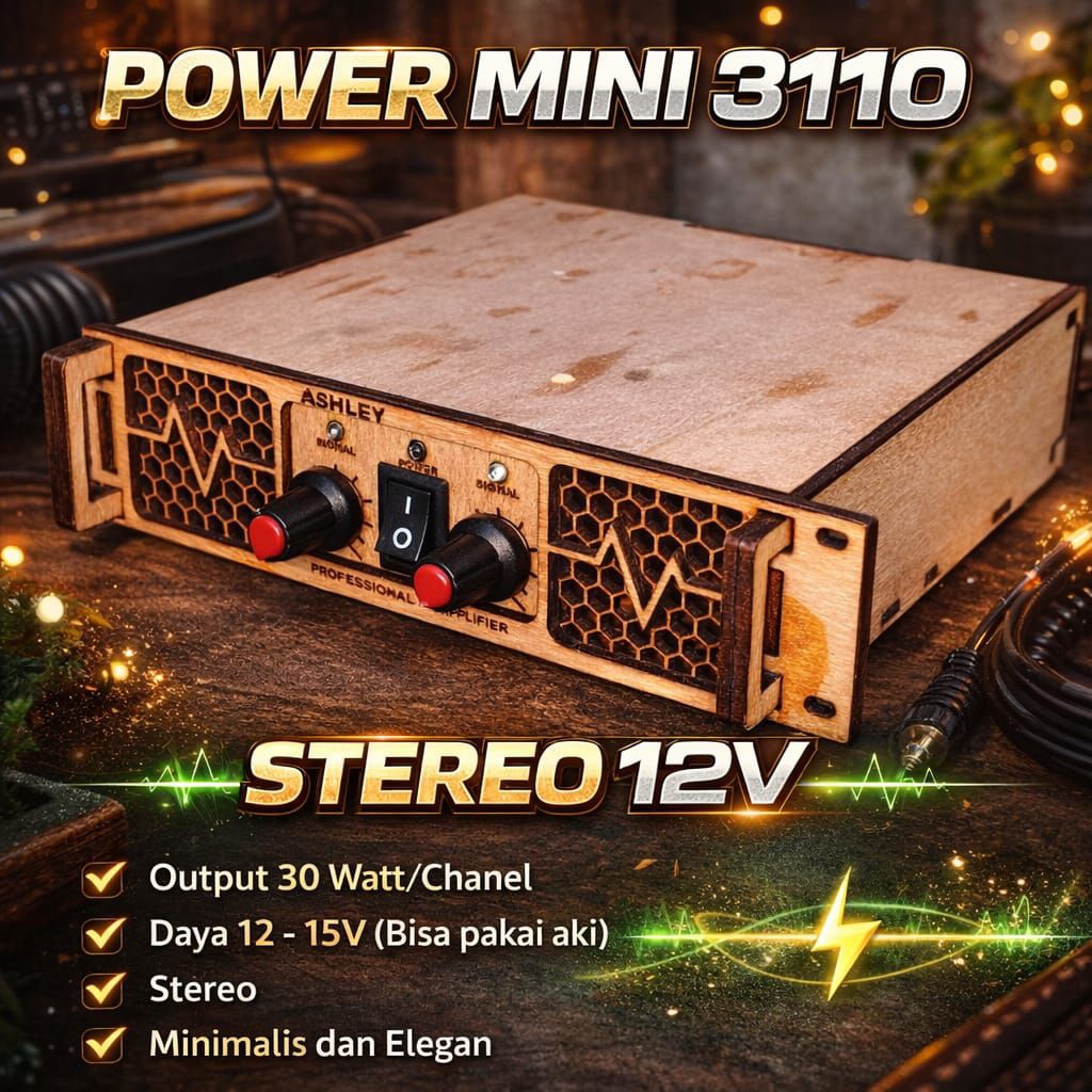 AMPLI MINI DC 12V TPA 3110 STEREO 2CHANEL 30WATT X2 .. AMPLIFIER MINI CLASS D TPA 3110 STEREO SUARA 