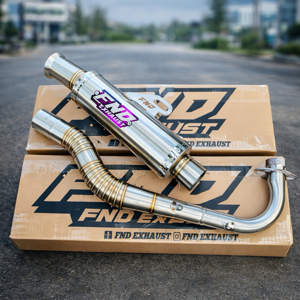 Knalpot racing Non samlong cobra Stainles original FND EXHAUST PNP vario125/150led new Aerox new Aer