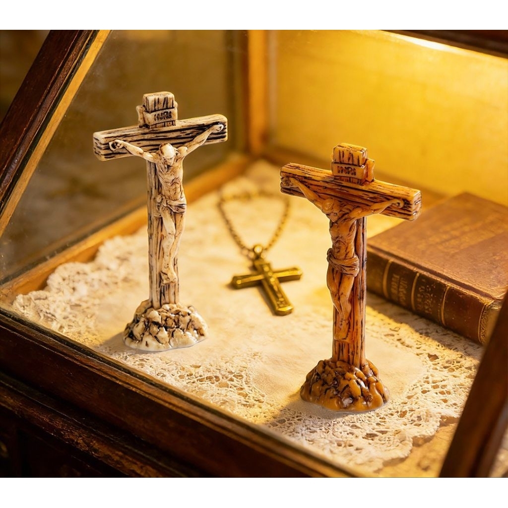 Figure Mini Salib Yesus Pajangan Dekorasi