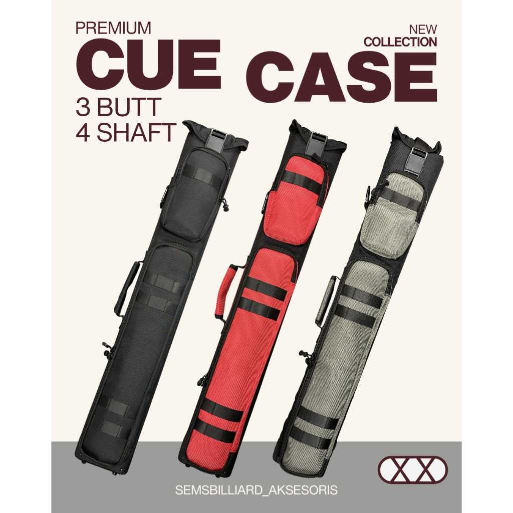 Cue Case 3x4 Premium - Tas Billiard 3x4 - Tas Stick Billiard - Billiard