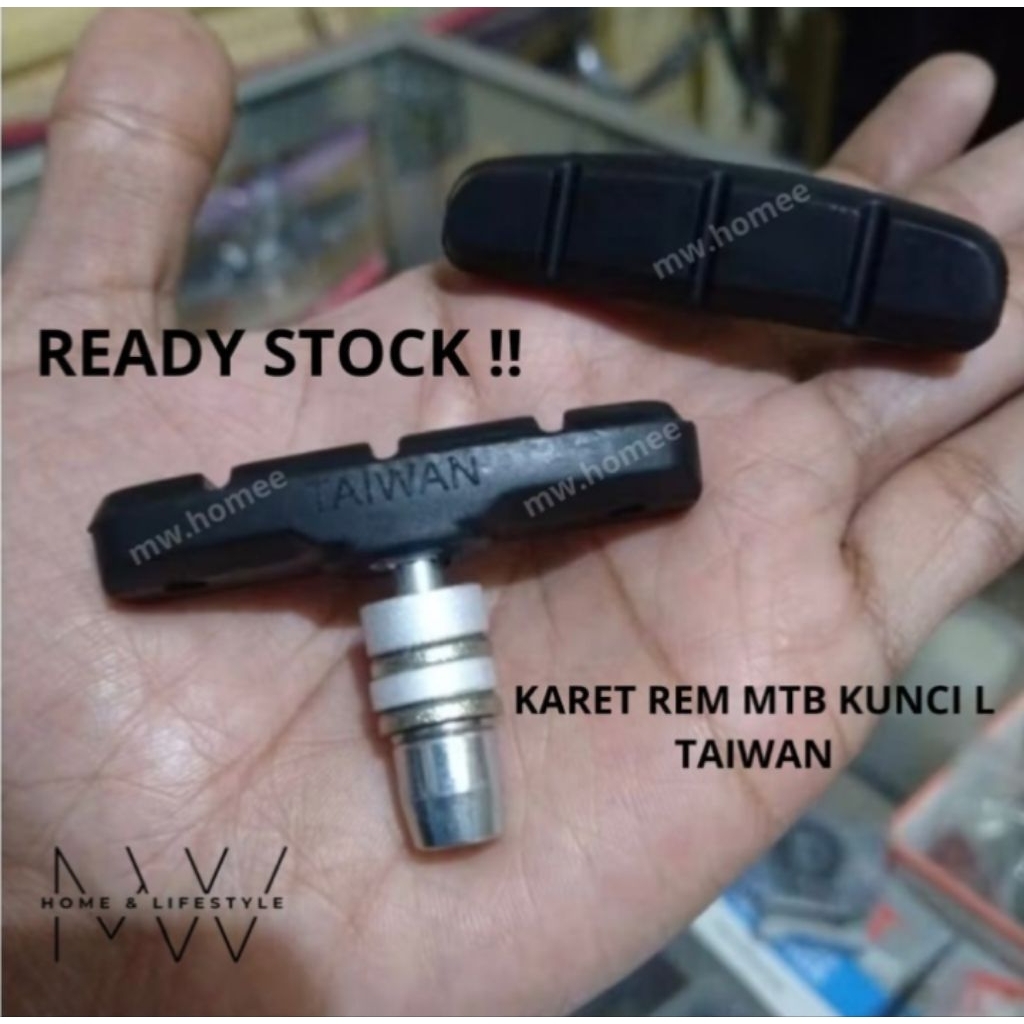 Karet Kampas Rem ORIGINAL TAIWAN Sepeda MTB Model Baut Kunci L Bahan Kokoh Berkualitas/1pcs ORIGINAL