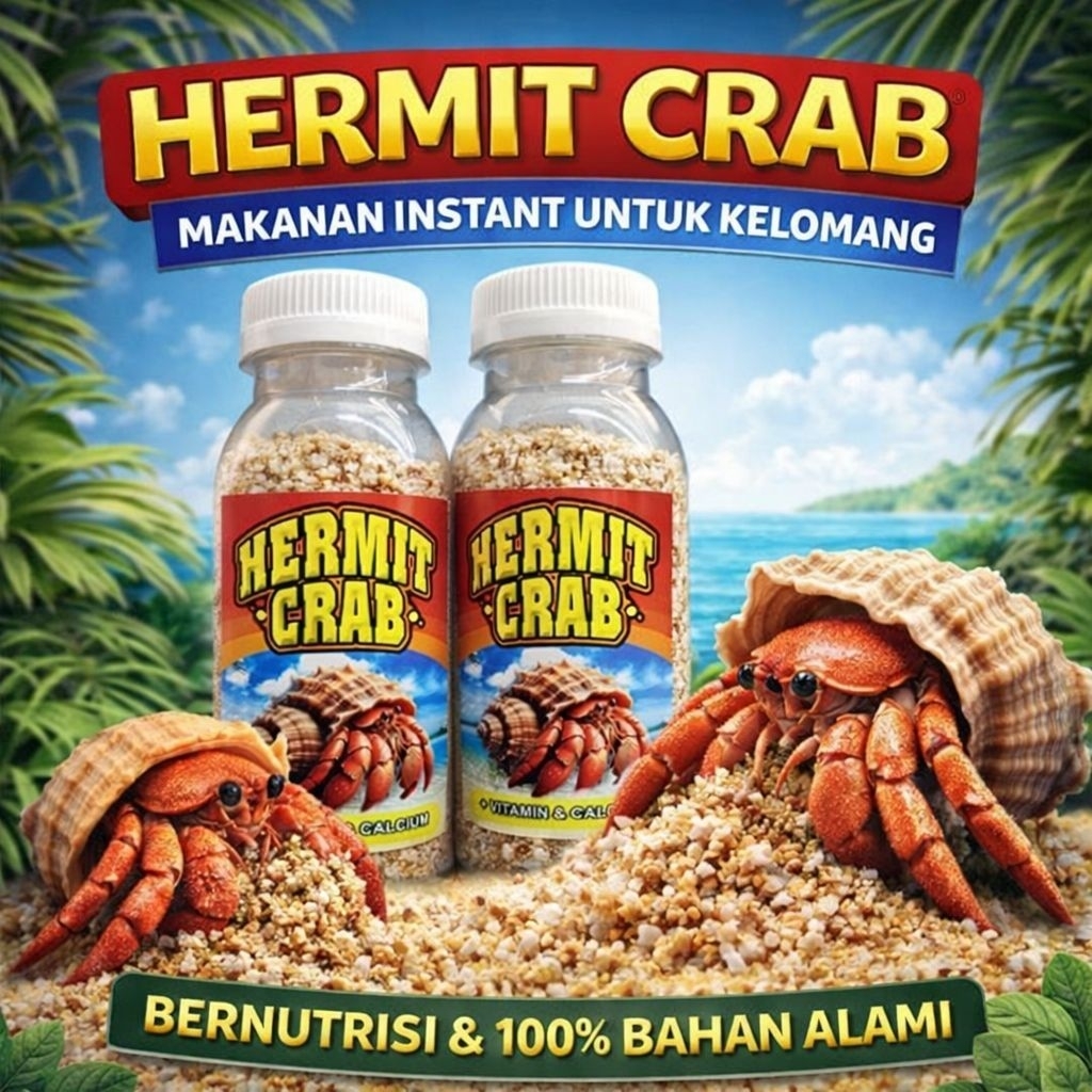 HC 250 - Makanan Kelomang Keong Hias Umang Umang Penggemuk Kelomang Cepat Besar Plus Vitamin & Kalsi