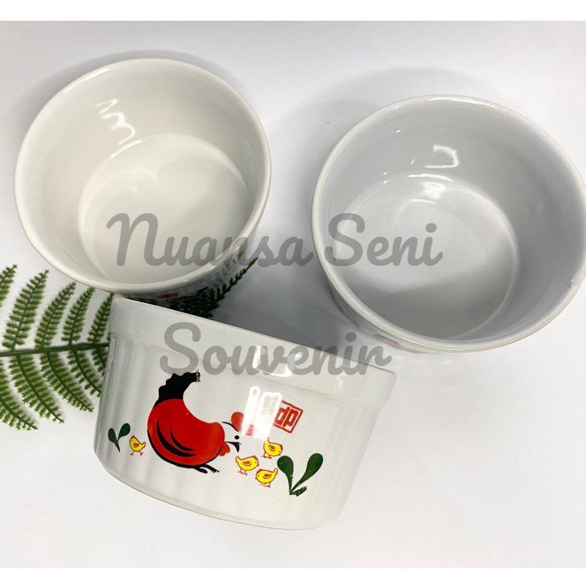Mangkok Ramekin Porcelain Mangkok Creme Brulee Mangkuk Ramekin Ayam Bowl Keramik Saji Bubur Sop